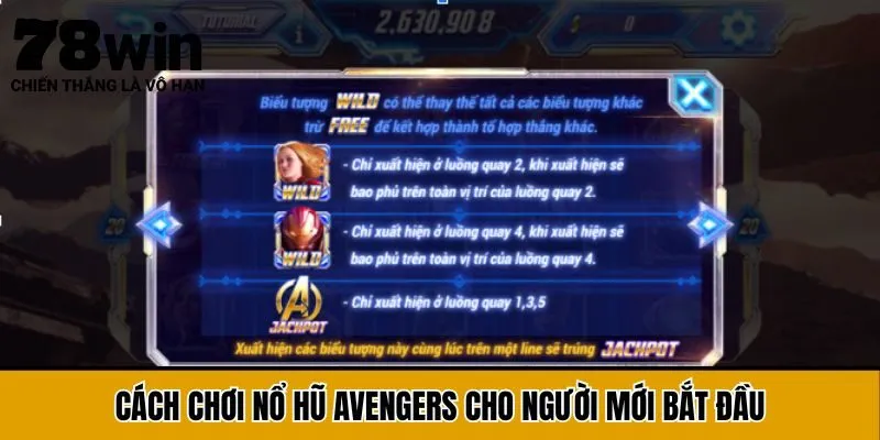Cách chơi Nổ hũ Avengers cho người mới bắt đầu
